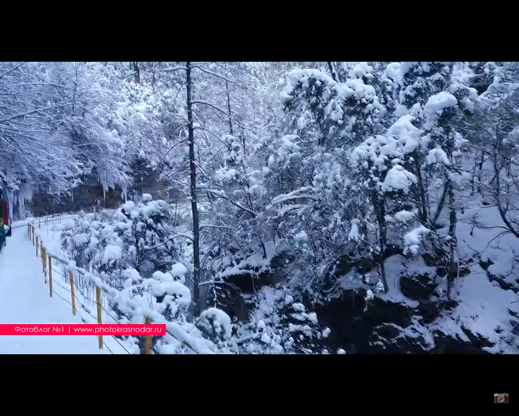 Гуамское ущелье видео. Зима 2017